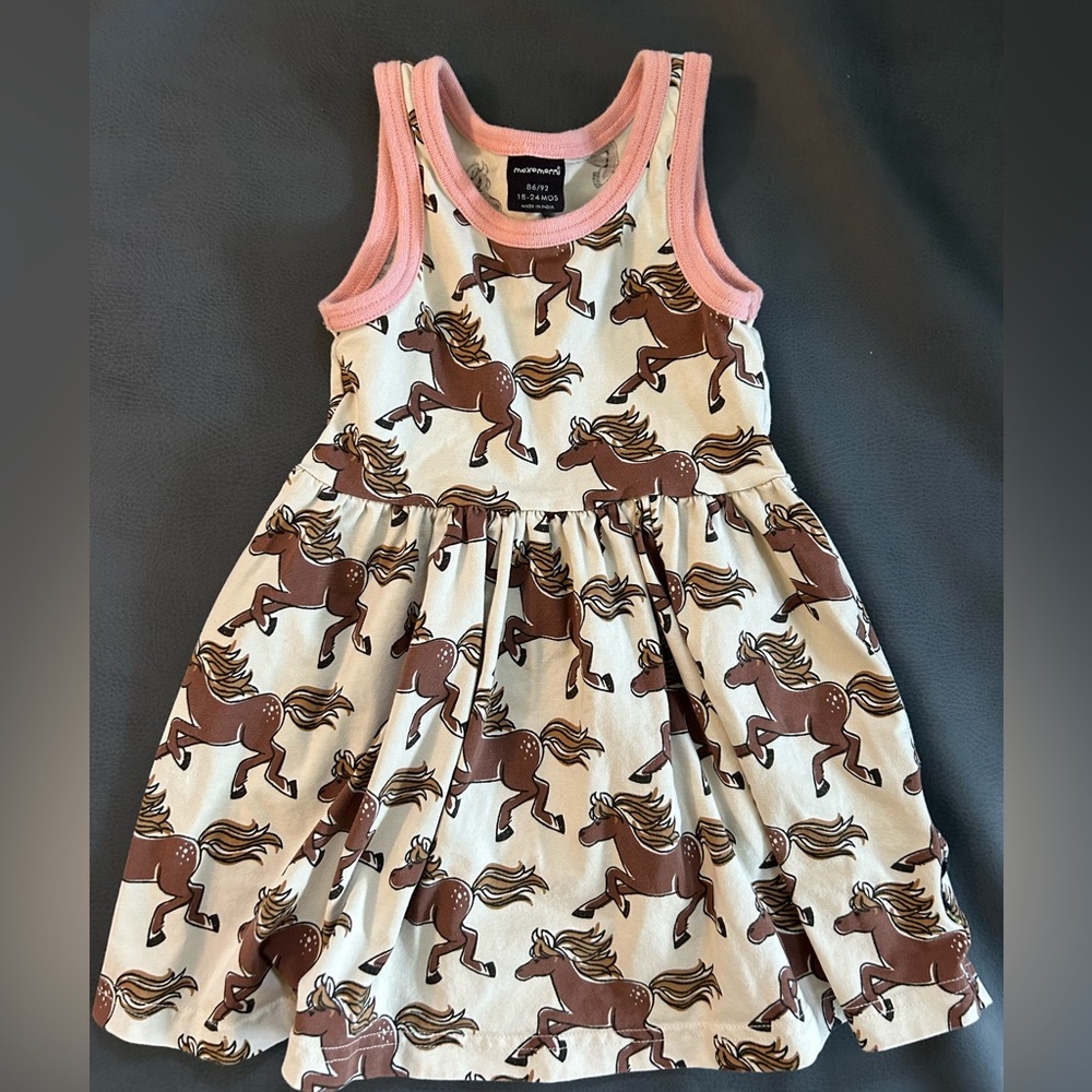 Maxomorra horses dress size 18-24 months (euro 92)
